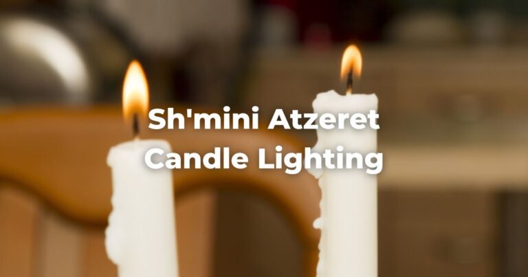 Sh'mini Atzeret Candle Lighting
