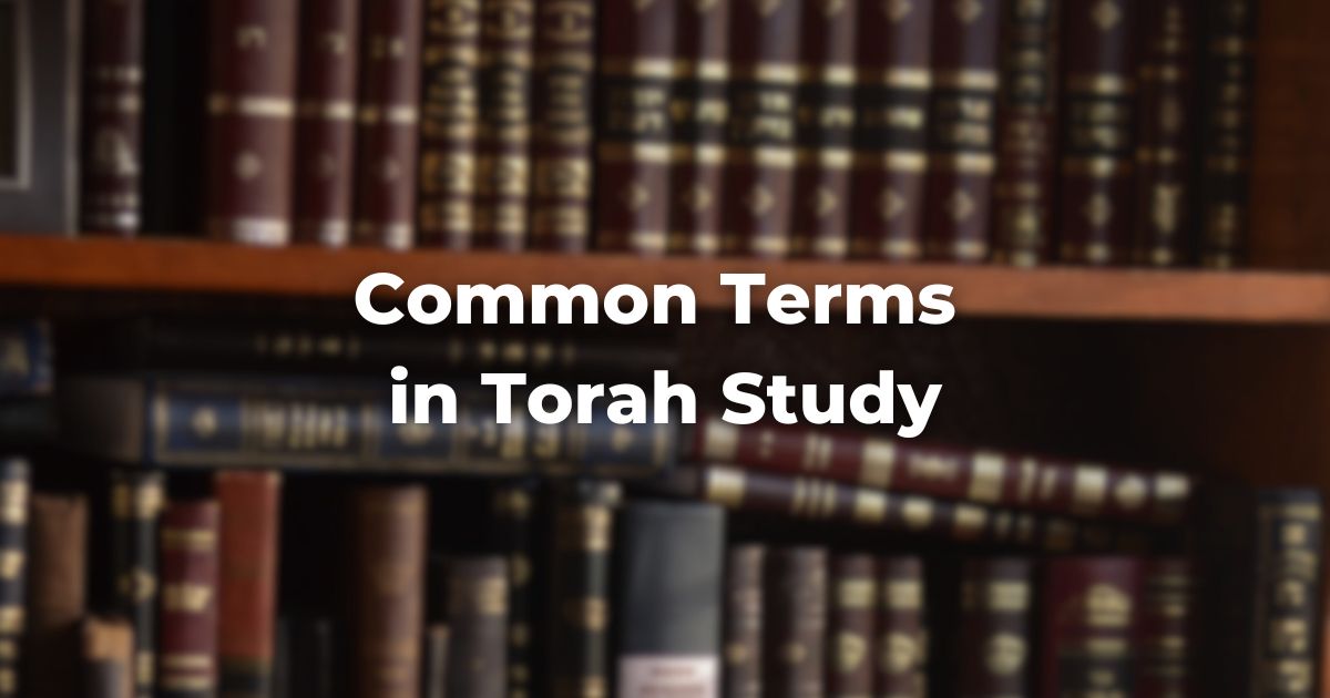 Common Terms in Torah Study