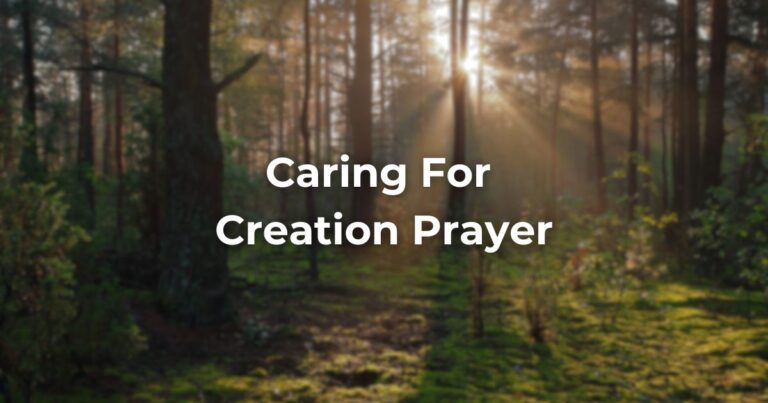 CARING FOR CREATION PRAYER